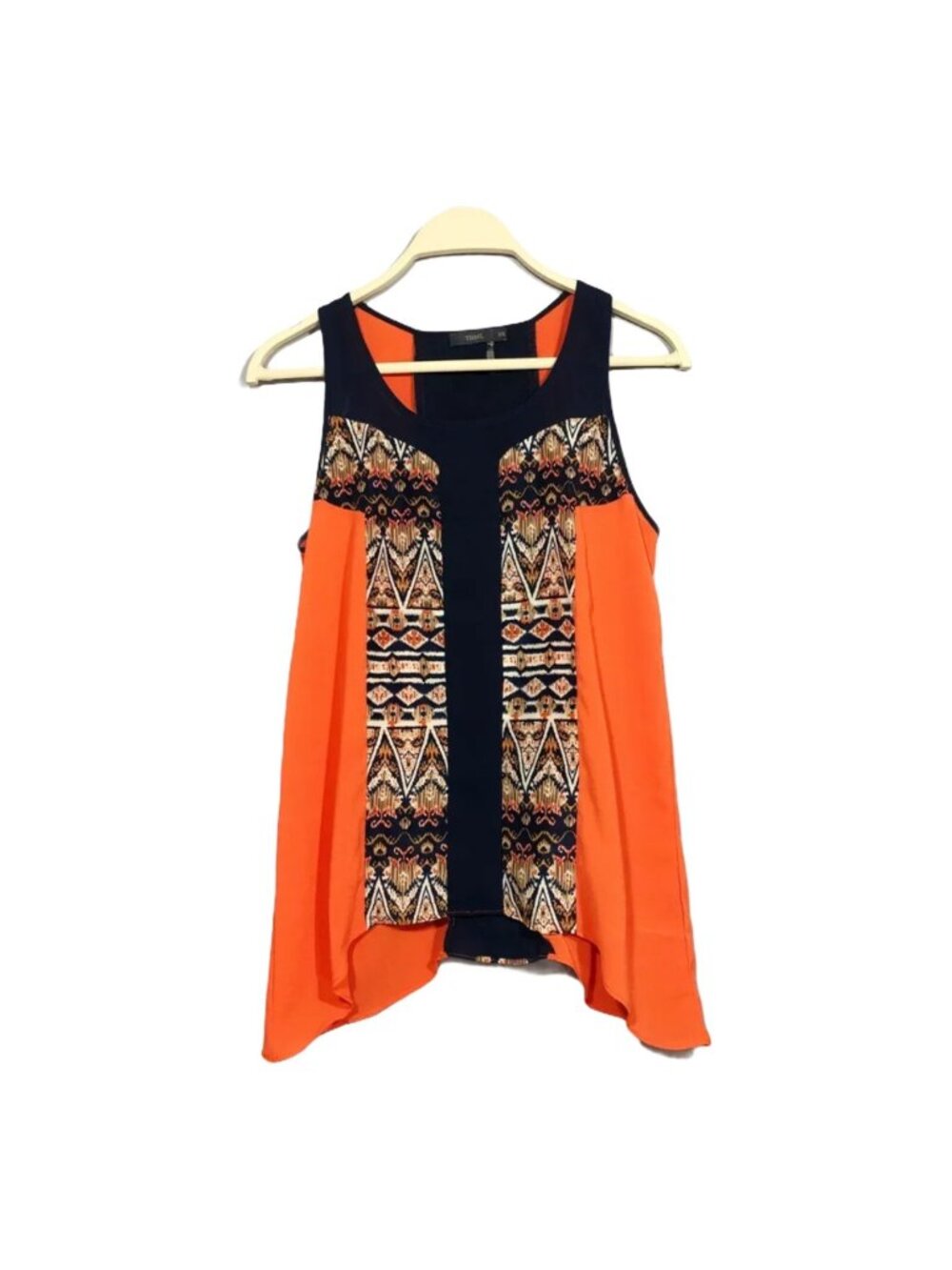 Thml Sleeveless Blouse Tank Top Women Size XS Retro Boho Tribal Spring Summer